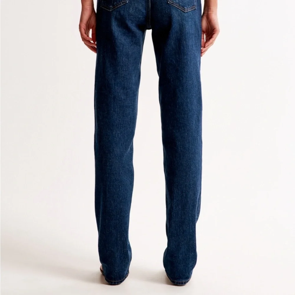 Abercrombie & Fitch Dark Blue Straight Leg Jeans - Picture 2 of 3